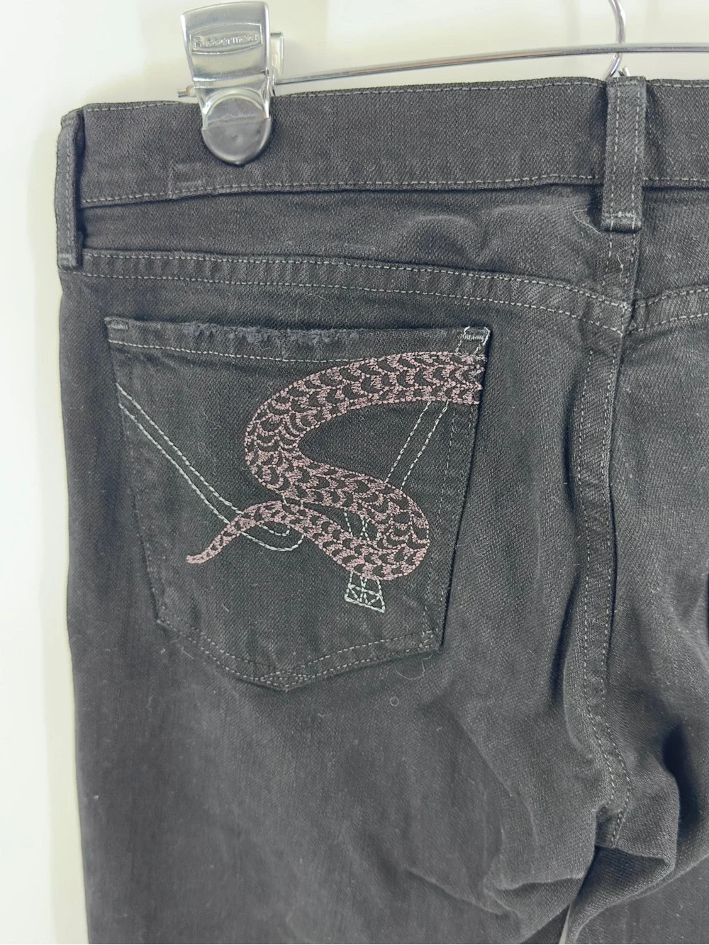 Citizens Of Humanity Flare Jeans Serpent Snake Embroidery Size 31 Y2K USA Made